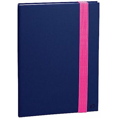 QUO VADIS Kollektion: Rio Notizbuch, 21 Punkte, liniert, mit Gummiband, 15 x 21 cm, Blau QUO VADIS Kollektion: Rio Notizbuch, 21 Punkte, liniert, mit Gummiband, 15 x 21 cm, Blau