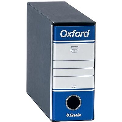 Esselte Oxford G84 Rekorder mit Hülle, mit Hebelmechanik Nr. 1 im Format Memorandum (23 x 18 cm) mit 8 cm Rücken, blau, 1 Stück, 390781050 Esselte Oxford G84 Rekorder mit Hülle, mit Hebelmechanik Nr. 1 im Format Memorandum (23 x 18 cm) mit 8 cm Rücken, blau, 1 Stück, 390781050