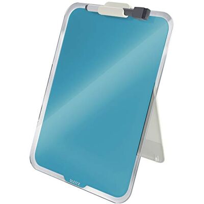 Leitz Desktop-Notizboard mit Glasoberfläche, Sanftes Blau, Cosy-Serie, 39470061 Leitz Desktop-Notizboard mit Glasoberfläche, Sanftes Blau, Cosy-Serie, 39470061