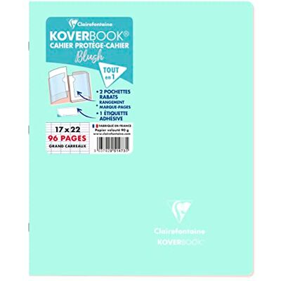 Clairefontaine 951473C Heft Koverbook BLUSH geheftet Umschlag aus PP zweifarbig blickdicht 17x22cm 48 Blatt, französische Lineatur Minzgrün/Rosa, 1 Stück Clairefontaine 951473C Heft Koverbook BLUSH geheftet Umschlag aus PP zweifarbig blickdicht 17x22cm 48 Blatt, französische Lineatur Minzgrün/Rosa, 1 Stück