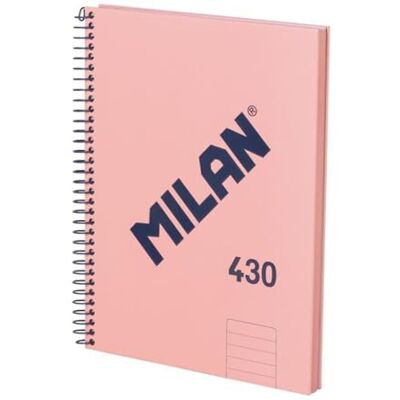 MILAN ® Notizbuch A5, Hardcover, liniertes Papier (7 mm), 80 Blatt, 95 g/m², Kollektion 430, Rosa MILAN ® Notizbuch A5, Hardcover, liniertes Papier (7 mm), 80 Blatt, 95 g/m², Kollektion 430, Rosa