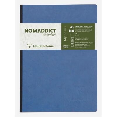 Clairefontaine 795404C Heft A5, Leinen, Age Bag, blanko, 96 Blatt, blau Clairefontaine 795404C Heft A5, Leinen, Age Bag, blanko, 96 Blatt, blau