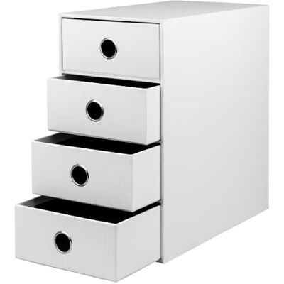 Rössler SOHO 4er Schubladenbox aus Papier Büro Organizer Schreibtisch Schubladen Organizer Büro Zubehör & Bürobedarf Schreibtisch Organizer Box 18 x 25 x 32 cm 1 Stück Farbe: Weiß Rössler SOHO 4er Schubladenbox aus Papier Büro Organizer Schreibtisch Schubladen Organizer Büro Zubehör & Bürobedarf Schreibtisch Organizer Box 18 x 25 x 32 cm 1 Stück Farbe: Weiß
