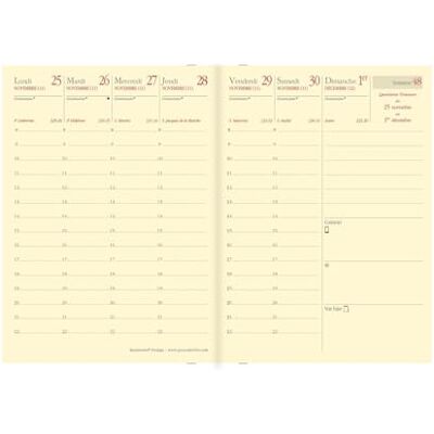 QUO VADIS Nachfüllpack Agenda – 2025 – Wandern Prestige – Wochenkalender – Französisch – 13 Monate von Dezember bis Dezember – 9 x 12,5 cm – Papier Clairefontaine Elfenbeinfarben – hergestellt in QUO VADIS Nachfüllpack Agenda – 2025 – Wandern Prestige – Wochenkalender – Französisch – 13 Monate von Dezember bis Dezember – 9 x 12,5 cm – Papier Clairefontaine Elfenbeinfarben – hergestellt in