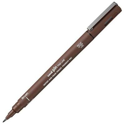 uni Technischer Filzstift Pin Brush Spitze 0,02 mm Sepia uni Technischer Filzstift Pin Brush Spitze 0,02 mm Sepia