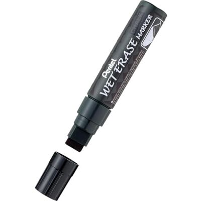 Pentel SMW56-A Kreidemarker Wet Erase Jumbo, Keilspitze 3,5-10,5 mm, schwarz 6 x 300gr Pentel SMW56-A Kreidemarker Wet Erase Jumbo, Keilspitze 3,5-10,5 mm, schwarz 6 x 300gr