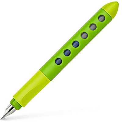 Faber-Castell Schulfüller Scribolino Linkshänder, Hellgrün Ergonomischer Füller für Schreibanfänger mit Feder L Faber-Castell Schulfüller Scribolino Linkshänder, Hellgrün Ergonomischer Füller für Schreibanfänger mit Feder L