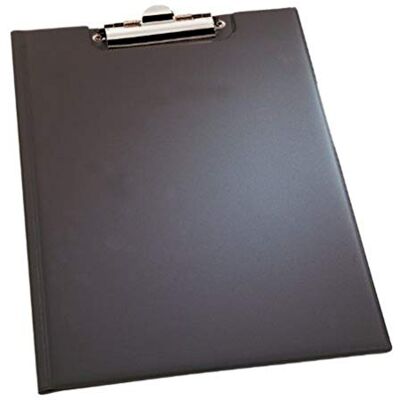 Durable Blockmappe A5 mit Dreiecktasche, Metallklemme, schwarz, 235901 Klemmbrettmappe für Dokumente, 180 x 245 mm, kartonverstärktes Weich-PVC, stabile Klemme kopfseitig Durable Blockmappe A5 mit Dreiecktasche, Metallklemme, schwarz, 235901 Klemmbrettmappe für Dokumente, 180 x 245 mm, kartonverstärktes Weich-PVC, stabile Klemme kopfseitig