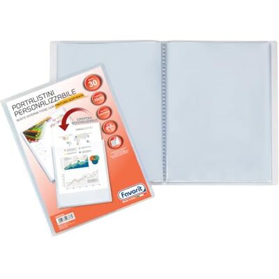 Favorit Ringbuch mit festen Umschlägen und personalisierbarer Vordertasche 30 transparente Blätter 22x30 cm A4 Favorit Ringbuch mit festen Umschlägen und personalisierbarer Vordertasche 30 transparente Blätter 22x30 cm A4
