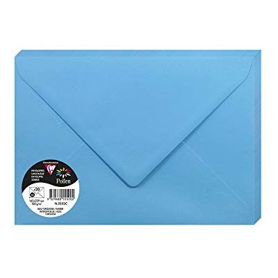Clairefontaine 5552C Packung mit 20 Umschläge Pollen, Format C5, 162 x 229 mm, 120g, ideal für Korrespondenz und Einladungen, Karibikblau, 1 Pack Clairefontaine 5552C Packung mit 20 Umschläge Pollen, Format C5, 162 x 229 mm, 120g, ideal für Korrespondenz und Einladungen, Karibikblau, 1 Pack
