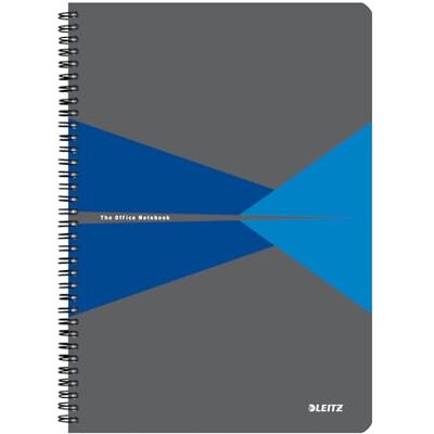 Leitz Office Collegeblock A4 liniert, Notizbuch mit Spiralbindung, PP-Einband, 360 Grad Öffnung, 180 Seiten / 90 Blatt FSC-zertifiziertes Papier (80 g/m²), für Büro & Schule, Blau, 44961035 Leitz Office Collegeblock A4 liniert, Notizbuch mit Spiralbindung, PP-Einband, 360 Grad Öffnung, 180 Seiten / 90 Blatt FSC-zertifiziertes Papier (80 g/m²), für Büro & Schule, Blau, 44961035