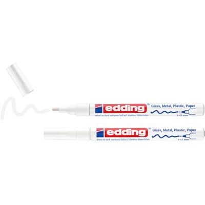 edding 751 Glanzlackmarker weiß Packung mit 2 Lackmarker Rundspitze 1-2 mm Lackstift für Glas, Stein, Holz, Kunststoff und Papier wasserfest, stark deckend edding 751 Glanzlackmarker weiß Packung mit 2 Lackmarker Rundspitze 1-2 mm Lackstift für Glas, Stein, Holz, Kunststoff und Papier wasserfest, stark deckend