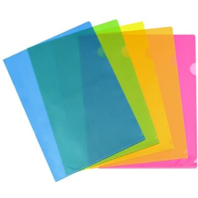 Viquel 10 transparente Eckhüllen – Kunststoffhülle mit Ecköffnung – verschiedene Neonfarben Viquel 10 transparente Eckhüllen – Kunststoffhülle mit Ecköffnung – verschiedene Neonfarben