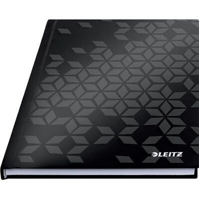 Leitz WOW Notizbuch A5 kariert, Hardcover, 160 Seiten, 80 Blatt FSC-zertifiziertes Papier 80 g/m², Hochwertiger laminierter Einband, Fadenheftung, Für Büro, Schule oder als Tagebuch, Schwarz, 46281095 Leitz WOW Notizbuch A5 kariert, Hardcover, 160 Seiten, 80 Blatt FSC-zertifiziertes Papier 80 g/m², Hochwertiger laminierter Einband, Fadenheftung, Für Büro, Schule oder als Tagebuch, Schwarz, 46281095