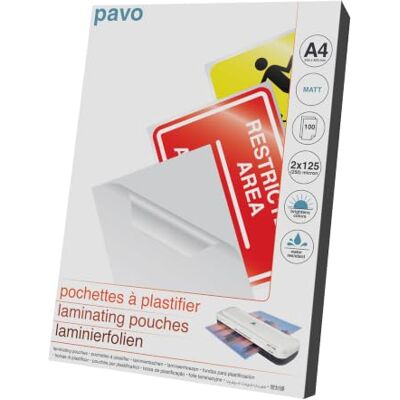 Pavo 8029686 Laminierfolientasche, DIN A4, matt, 250 mic Pavo 8029686 Laminierfolientasche, DIN A4, matt, 250 mic