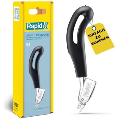 Rapid Klammerentferner R3 für Tackerklammern Für Polster- & DIY-Arbeiten; Schraubstock-Greifmechanismus; gehärteter Stahl; ergonomischer Griff Rapid Klammerentferner R3 für Tackerklammern Für Polster- & DIY-Arbeiten; Schraubstock-Greifmechanismus; gehärteter Stahl; ergonomischer Griff