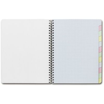 Clairefontaine 8959C Registerbuch blanko, Taben Spirale kariert, 17 x 22 cm, 60 Blatt, farblich sortiert Clairefontaine 8959C Registerbuch blanko, Taben Spirale kariert, 17 x 22 cm, 60 Blatt, farblich sortiert