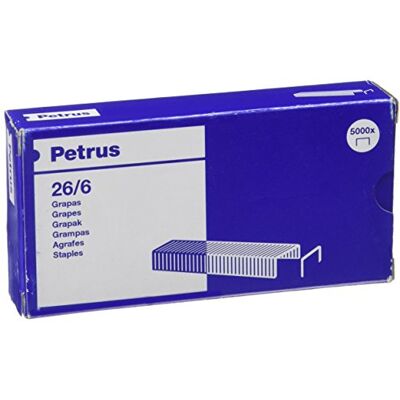 Petrus 55712 Box 5000 Heftklammern 26/6 verkupfert Petrus 55712 Box 5000 Heftklammern 26/6 verkupfert