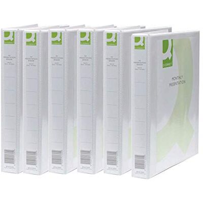 Q-Connect Q Connect 2 Ring Präsentation Binder – Weiß Q-Connect Q Connect 2 Ring Präsentation Binder – Weiß