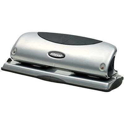 Rexel P425 Vierfach-Locher, silber/schwarz, für A4 Lochungen Rexel P425 Vierfach-Locher, silber/schwarz, für A4 Lochungen