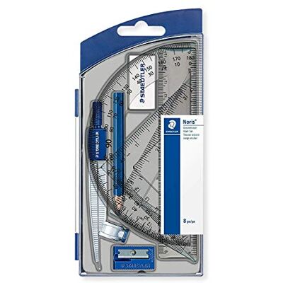 Staedtler 550 60 S8 Geometrie Set mit insgesamt 8 Artikeln im Klappdeckeletui Staedtler 550 60 S8 Geometrie Set mit insgesamt 8 Artikeln im Klappdeckeletui