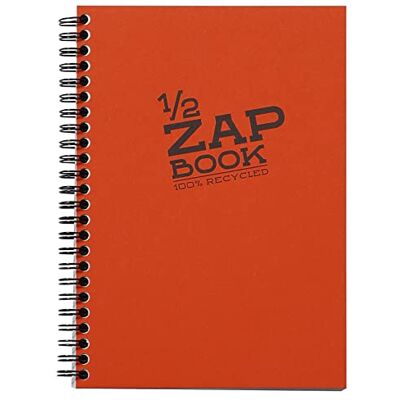 Clairefontaine 8349C Skizzenblöck ZAP Book ½ mit Spiralbindung (DIN A5: 14,8 x 21cm, 80 Blatt, 80g, Recycling Papier) 1 Stück, farbig sortiert Clairefontaine 8349C Skizzenblöck ZAP Book ½ mit Spiralbindung (DIN A5: 14,8 x 21cm, 80 Blatt, 80g, Recycling Papier) 1 Stück, farbig sortiert