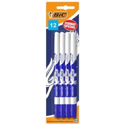 BIC Tintenkiller 12er Pack, Dual Tip Tintenlöscher mit Korrekturstift, schmierfrei löschen & überschreiben, Schule, Büro, Home Office, InkEater BIC Tintenkiller 12er Pack, Dual Tip Tintenlöscher mit Korrekturstift, schmierfrei löschen & überschreiben, Schule, Büro, Home Office, InkEater