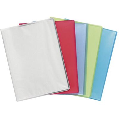 Exacompta 85269E 25er Pack Premium Sichtmappe aus transluzentem Kunststoff DIN A4 mit 20 Klarsichthüllen, 40 Sichten, farbig sortiert, perfekt für die Schule und das Büro Aktenhülle, Prospekthülle Exacompta 85269E 25er Pack Premium Sichtmappe aus transluzentem Kunststoff DIN A4 mit 20 Klarsichthüllen, 40 Sichten, farbig sortiert, perfekt für die Schule und das Büro Aktenhülle, Prospekthülle