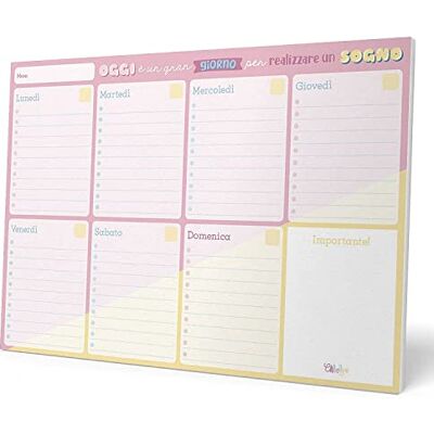 Grupo Erik Wochenplaner Tischkalender Block Kalender Planer Carouge Blue & Pink Tischplaner A4 ohne festes Datum Grupo Erik Wochenplaner Tischkalender Block Kalender Planer Carouge Blue & Pink Tischplaner A4 ohne festes Datum