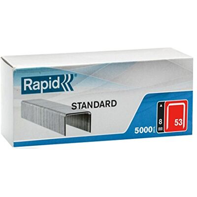 Rapid 40108658 Heftklammern 53/8mm Standard, verzinkt, 5000 Stück Rapid 40108658 Heftklammern 53/8mm Standard, verzinkt, 5000 Stück