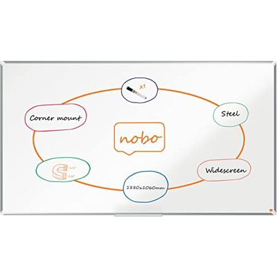 Nobo Premium Plus Magnetisches Whiteboard aus Stahl 600 x 450 mm, Aluminiumrahmen, EU Ecolabel zertifiziert, 1915154 Nobo Premium Plus Magnetisches Whiteboard aus Stahl 600 x 450 mm, Aluminiumrahmen, EU Ecolabel zertifiziert, 1915154