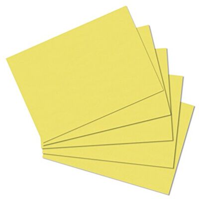 Herlitz Karteikarten A6 14,9 x 10,9 cm, blanko, gelb, 100 Stück für Schule, Studium & Büro Herlitz Karteikarten A6 14,9 x 10,9 cm, blanko, gelb, 100 Stück für Schule, Studium & Büro