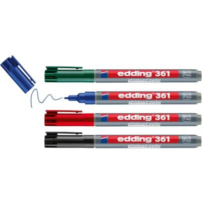 edding 361 Whiteboardmarker Set bunte Farben 4 Whiteboard Stifte Rundspitze 1 mm Boardmarker abwischbar für Whiteboard, Flipchart, Magnettafel, Memoboard Sketchnotes nachfüllbar edding 361 Whiteboardmarker Set bunte Farben 4 Whiteboard Stifte Rundspitze 1 mm Boardmarker abwischbar für Whiteboard, Flipchart, Magnettafel, Memoboard Sketchnotes nachfüllbar