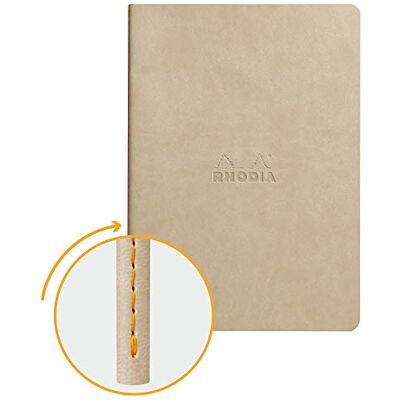 Rhodia 116455C rama Notizbuch (ideal für Ihre Notizen, DIN A5, 14,8 x 21 cm, 32 Blatt, dot, Premium Velinpapier 85g, elfenbein) 1 Stück, beige Rhodia 116455C rama Notizbuch (ideal für Ihre Notizen, DIN A5, 14,8 x 21 cm, 32 Blatt, dot, Premium Velinpapier 85g, elfenbein) 1 Stück, beige