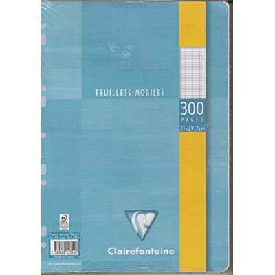 Clairefontaine 11751C Packung mit 150 Blatt Ringbucheinlagen DIN A4 21x29,7 cm, 90g gelocht, französische Lineatur, eingeschweißt, Weiß, 1 Pack Clairefontaine 11751C Packung mit 150 Blatt Ringbucheinlagen DIN A4 21x29,7 cm, 90g gelocht, französische Lineatur, eingeschweißt, Weiß, 1 Pack