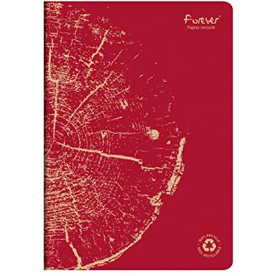 Clairefontaine 684663C FOREVER Premium Heft DIN A4, 21x29,7cm, 90g Recycling Papier, 48 Blatt, liniert, Rot, 1 Stück Clairefontaine 684663C FOREVER Premium Heft DIN A4, 21x29,7cm, 90g Recycling Papier, 48 Blatt, liniert, Rot, 1 Stück