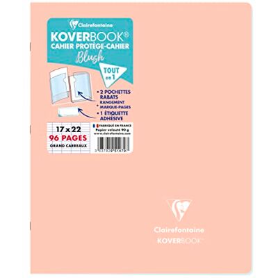 Clairefontaine 951479C Heft Koverbook BLUSH geheftet Umschlag aus PP zweifarbig blickdicht 17x22cm 48 Blatt, französische Lineatur Korallenrot/Blau, 1 Stück Clairefontaine 951479C Heft Koverbook BLUSH geheftet Umschlag aus PP zweifarbig blickdicht 17x22cm 48 Blatt, französische Lineatur Korallenrot/Blau, 1 Stück