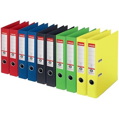 Esselte A4-Ordner mit Hebelmechanik, 100% recycelter Karton, 5 cm Rücken, 627578, mehrfarbig, 10 Stück Esselte A4-Ordner mit Hebelmechanik, 100% recycelter Karton, 5 cm Rücken, 627578, mehrfarbig, 10 Stück