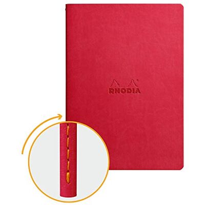 Rhodia 116463C rama Notizbuch (ideal für Ihre Notizen, DIN A5, 64,8 x 26 cm, 32 Blatt, dot, Premium Velinpapier 80g, elfenbein) 1 Stück, mohnrot Rhodia 116463C rama Notizbuch (ideal für Ihre Notizen, DIN A5, 64,8 x 26 cm, 32 Blatt, dot, Premium Velinpapier 80g, elfenbein) 1 Stück, mohnrot