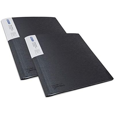 Rapesco 1644 Sichtbuch, 40 Hüllen, A4, Schwarz, 2er Pack Germ-Savvy Antibakterieller Schutz Rapesco 1644 Sichtbuch, 40 Hüllen, A4, Schwarz, 2er Pack Germ-Savvy Antibakterieller Schutz