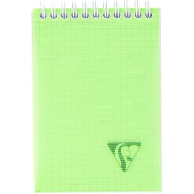 Clairefontaine 328655C Schreibblock / Notizblock Linicolor Fresh mit kopfseitiger Doppelspirale DIN A6, 10,5x14,8 cm, 80 Blatt 90g kariert, abtrennbar, Einband aus PP, farbig sortiert, 1 Stück Clairefontaine 328655C Schreibblock / Notizblock Linicolor Fresh mit kopfseitiger Doppelspirale DIN A6, 10,5x14,8 cm, 80 Blatt 90g kariert, abtrennbar, Einband aus PP, farbig sortiert, 1 Stück