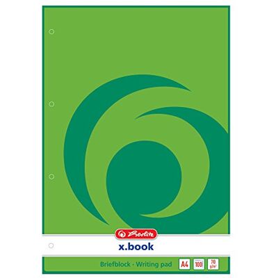 Herlitz Briefblock x.book A4, blanko, 100 Blatt, 5 Stück Herlitz Briefblock x.book A4, blanko, 100 Blatt, 5 Stück