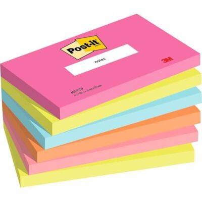 Post-it Notes, 6 Blöcke (600 Blatt), 76 x 127 mm, Blau, Grün, Orange, Pink Selbstklebende Haftnotizen, Praktische Klebezettel für Bürobedarf, Meetings, Erinnerungen, To-Do-Listen und zum Organisieren Post-it Notes, 6 Blöcke (600 Blatt), 76 x 127 mm, Blau, Grün, Orange, Pink Selbstklebende Haftnotizen, Praktische Klebezettel für Bürobedarf, Meetings, Erinnerungen, To-Do-Listen und zum Organisieren