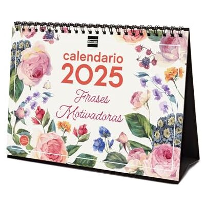Finocam Tischkalender zum Schreiben 2025 Monat Ansicht Januar 2025 Dezember 2025 (12 Monate) motivierende Sprüche Spanisch Finocam Tischkalender zum Schreiben 2025 Monat Ansicht Januar 2025 Dezember 2025 (12 Monate) motivierende Sprüche Spanisch
