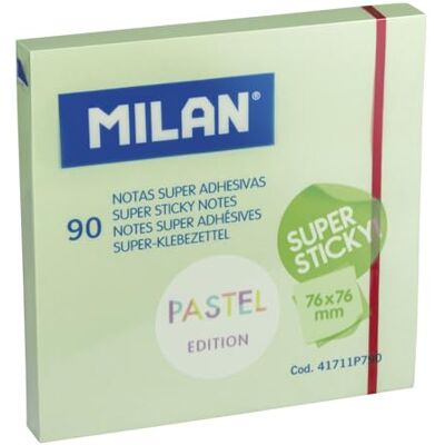MILAN Block 90 Blatt Super Klebefolie Pastellgrün 76 x 76 mm NEU MILAN Block 90 Blatt Super Klebefolie Pastellgrün 76 x 76 mm NEU
