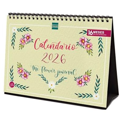Finocam Tischkalender 2026 Monatsansicht Januar Dezember 2026 + Sep. Dezember 2025 (4 Monate) reduziert Kalender 2026 Bilder The Flower Journal Spanisch Finocam Tischkalender 2026 Monatsansicht Januar Dezember 2026 + Sep. Dezember 2025 (4 Monate) reduziert Kalender 2026 Bilder The Flower Journal Spanisch