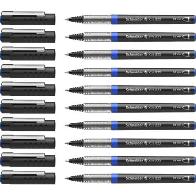 Schneider Xtra 823 Tintenroller (Konusspitze aus Edelstahl, 0,3 mm) 10er Packung blau Schneider Xtra 823 Tintenroller (Konusspitze aus Edelstahl, 0,3 mm) 10er Packung blau