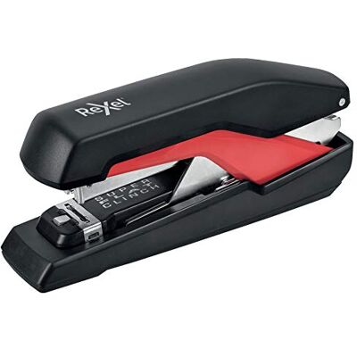 Rexel Supreme Omnipress SO60 Vollstreifen-Heftgerät, 60 Blatt Kapazität, Flat Clinch Heftung, inklusive Heftklammern, Metallkörper, Schwarz/Rot, 2115680 Rexel Supreme Omnipress SO60 Vollstreifen-Heftgerät, 60 Blatt Kapazität, Flat Clinch Heftung, inklusive Heftklammern, Metallkörper, Schwarz/Rot, 2115680