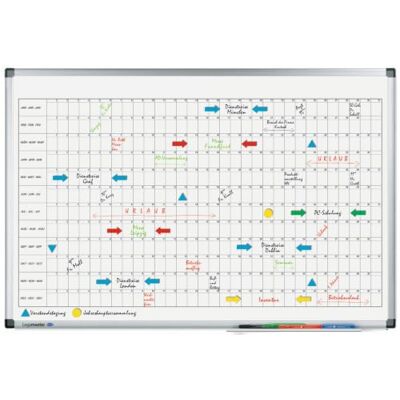 Legamaster 7-411000 Premium Jahresplaner, UV-gehärtetes Whiteboard, horizontale Jahresübersicht, 90 x 60 cm Legamaster 7-411000 Premium Jahresplaner, UV-gehärtetes Whiteboard, horizontale Jahresübersicht, 90 x 60 cm