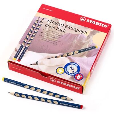 STABILO Ergonomischer Dreikant-Bleistift für Links- und EASYgraph Rechtshänder, 48er Pack, Härtegrad HB, petrol STABILO Ergonomischer Dreikant-Bleistift für Links- und EASYgraph Rechtshänder, 48er Pack, Härtegrad HB, petrol